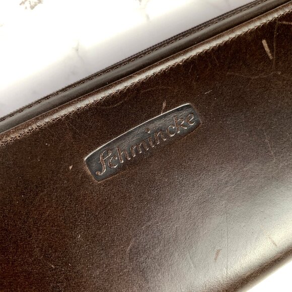 Schmincke Zipped Brown Leather Case - Picture 2 of 8